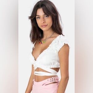 Adika Seychelles Wrap Top in White size XS-S